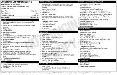 2025 Honda CR-V Hybrid Sport-L