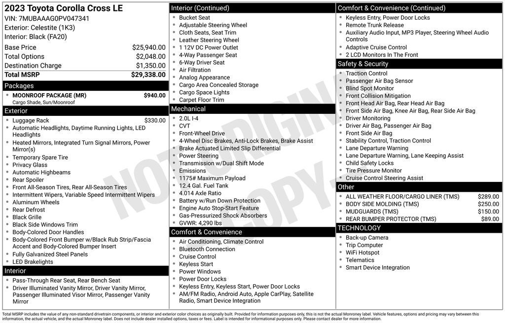 2023 Toyota Corolla Cross LE
