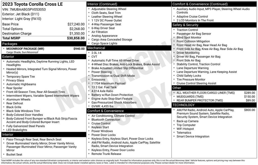 2023 Toyota Corolla Cross LE