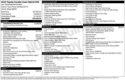 2024 Toyota Corolla Cross Hybrid XSE
