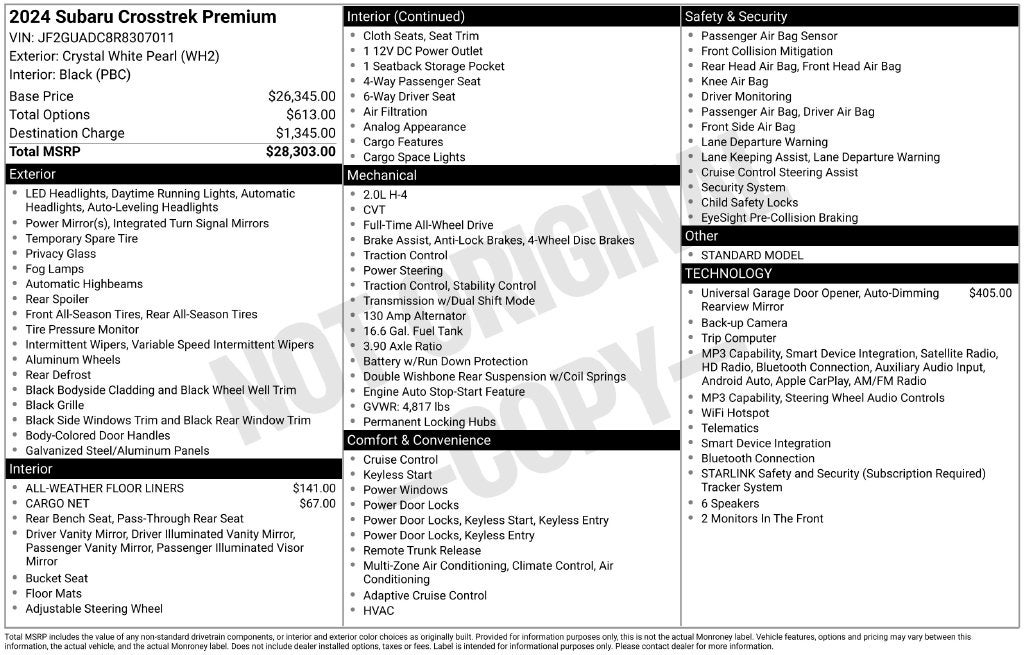 2024 Subaru Crosstrek Premium