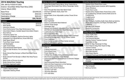 2016 Mazda Mazda6 i Touring