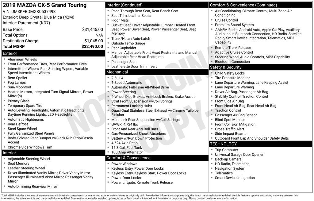2019 Mazda Mazda CX-5 Grand Touring
