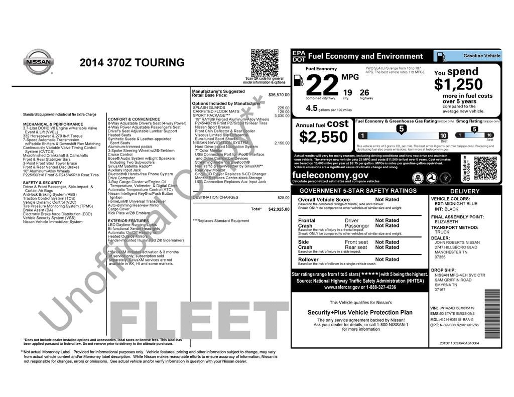 2014 Nissan 370Z Touring