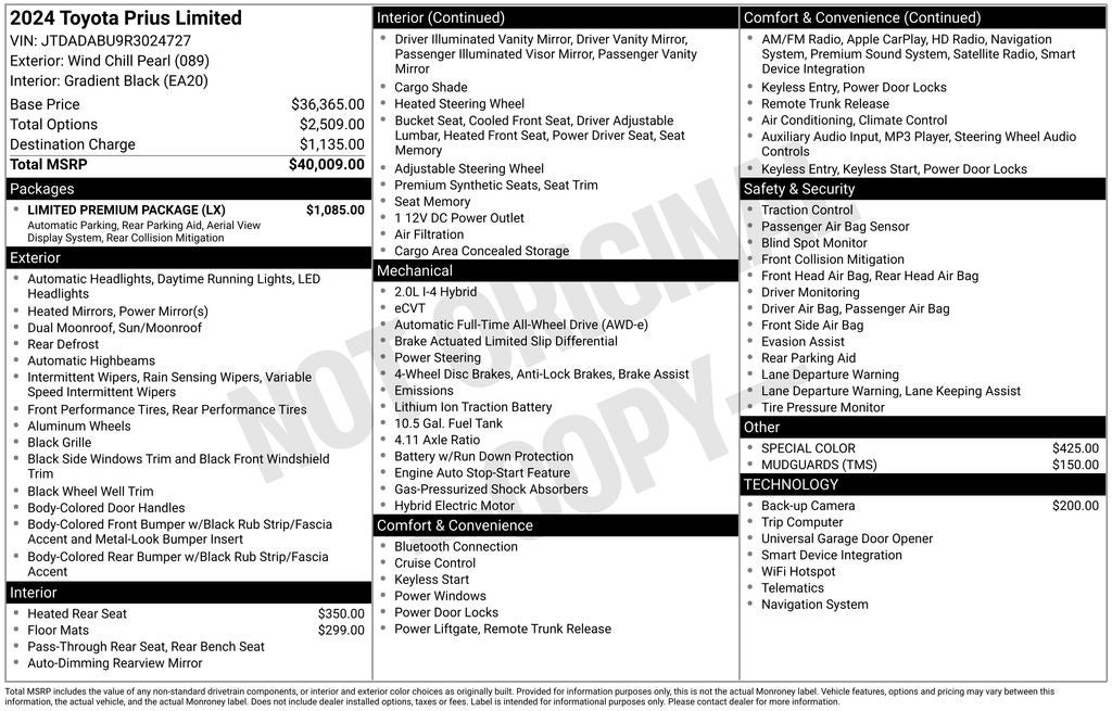 2024 Toyota Prius Limited