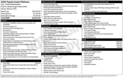 2023 Toyota Crown Platinum