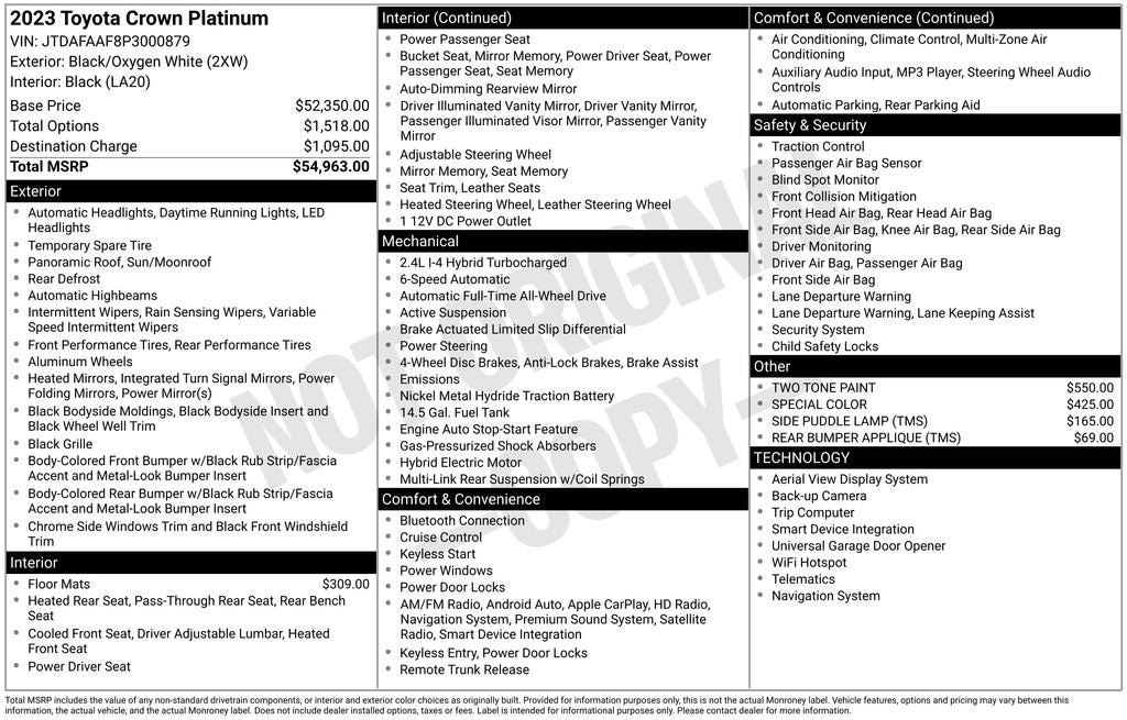 2023 Toyota Crown Platinum