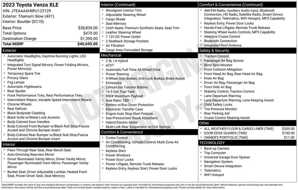2023 Toyota Venza XLE