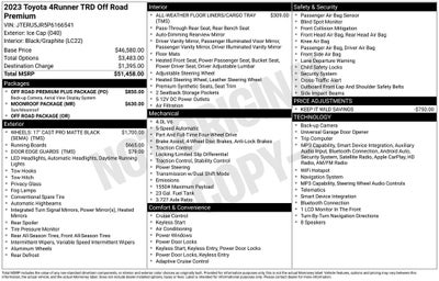 2023 Toyota 4Runner TRD Off-Road Premium