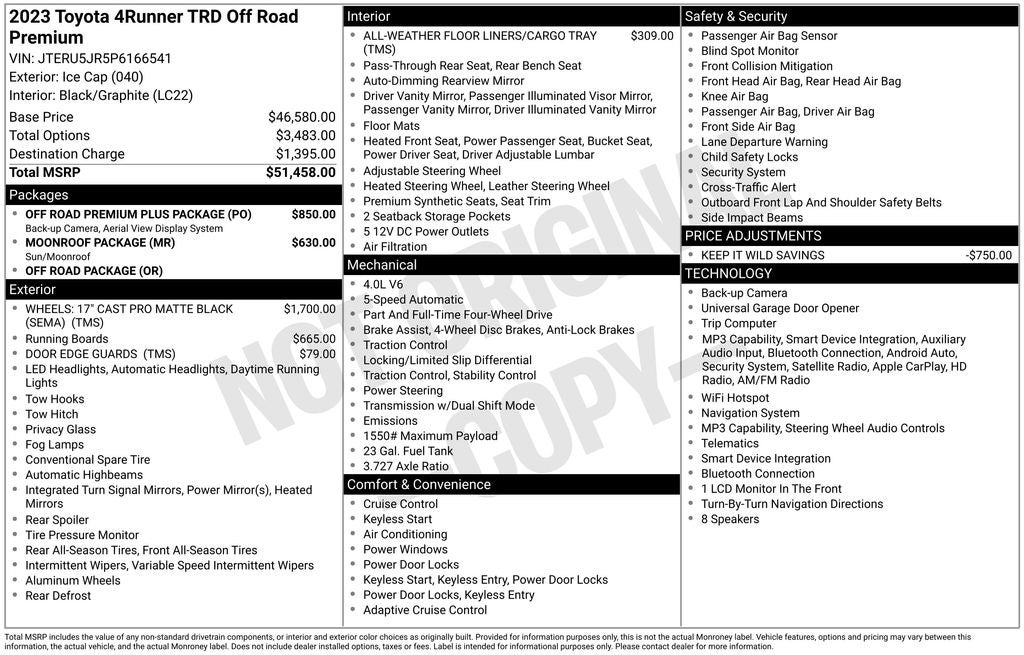 2023 Toyota 4Runner TRD Off-Road Premium