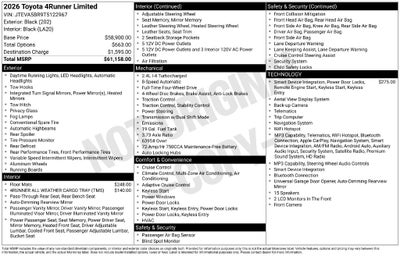 2026 Toyota 4Runner Limited