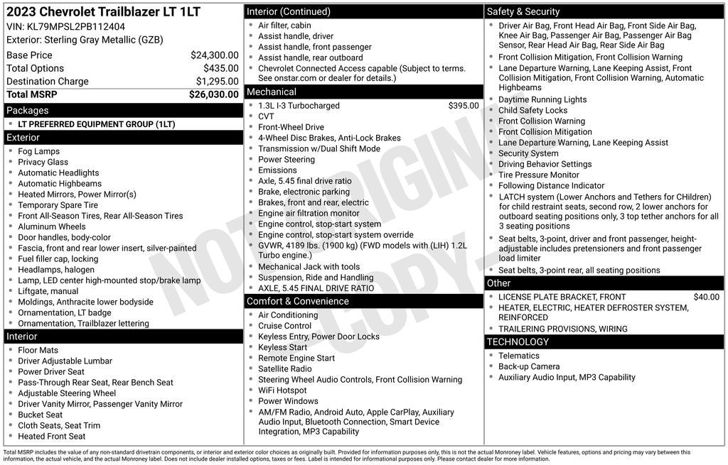 2023 Chevrolet TrailBlazer LT