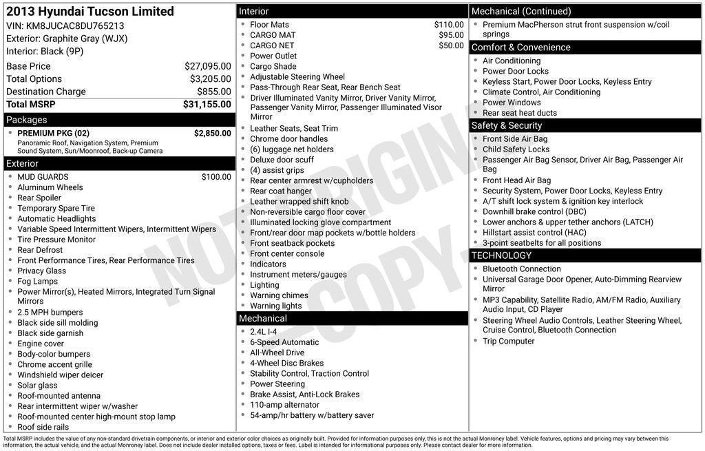 2013 Hyundai Tucson Limited