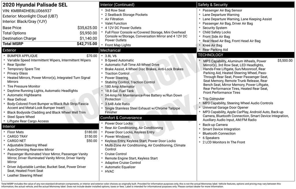 2020 Hyundai Palisade SEL