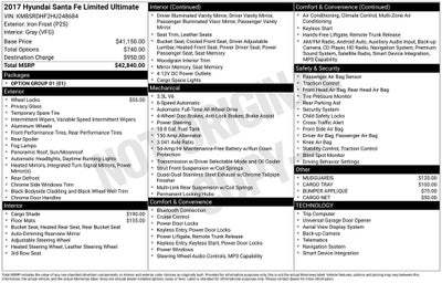 2017 Hyundai Santa Fe Limited Ultimate