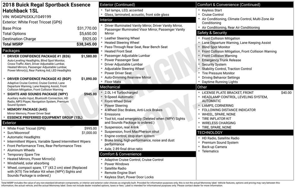 2018 Buick Regal Essence