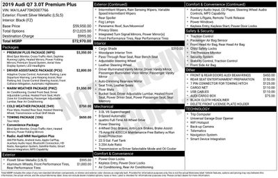 2019 Audi Q7 55 Premium Plus quattro