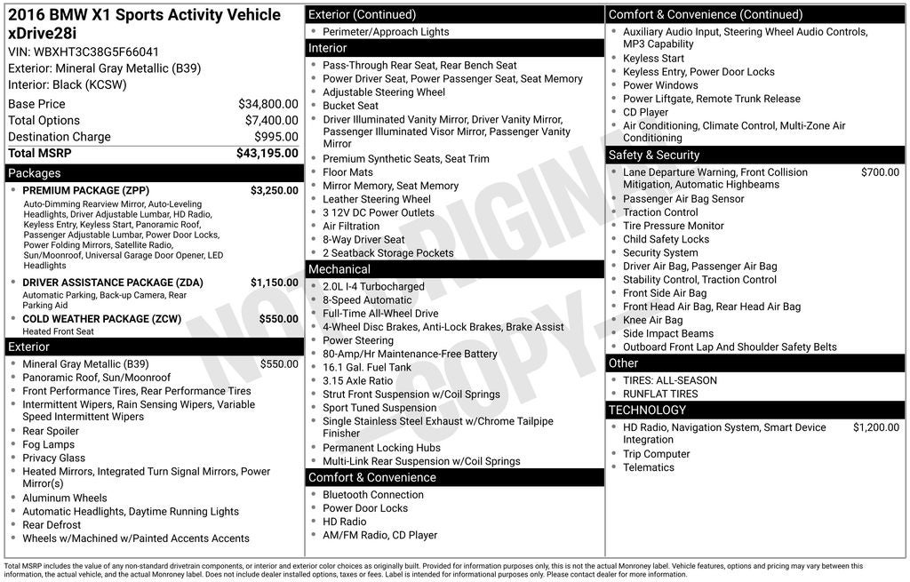 2016 BMW X1 xDrive28i