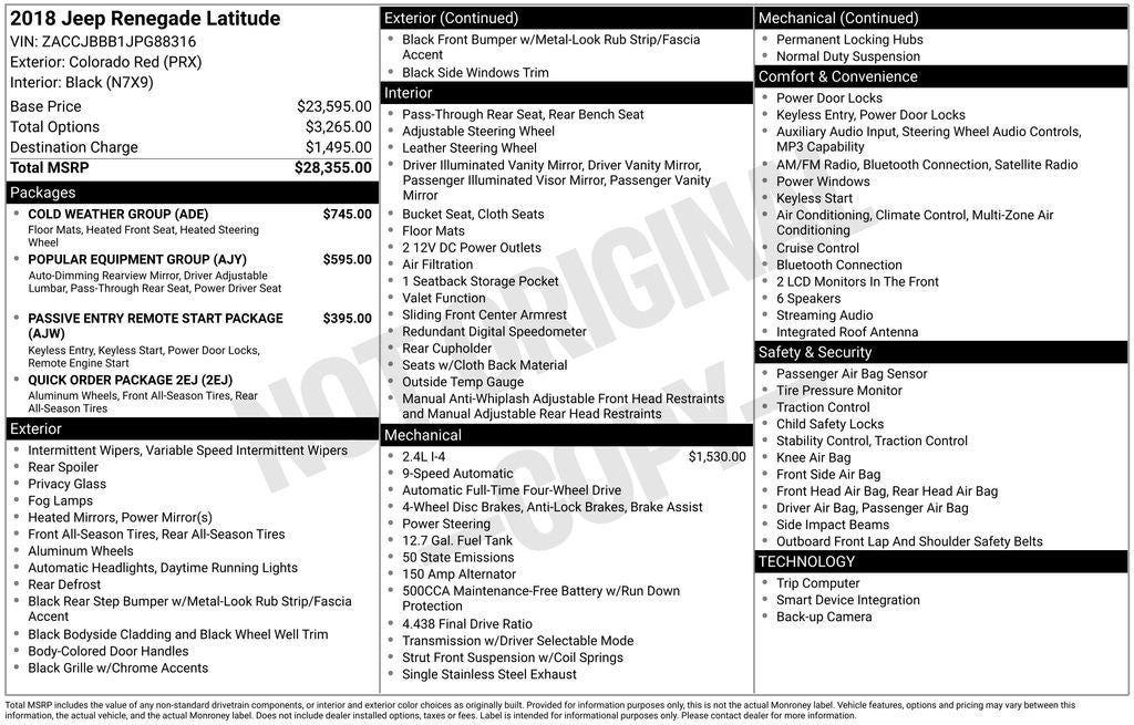 2018 Jeep Renegade Latitude