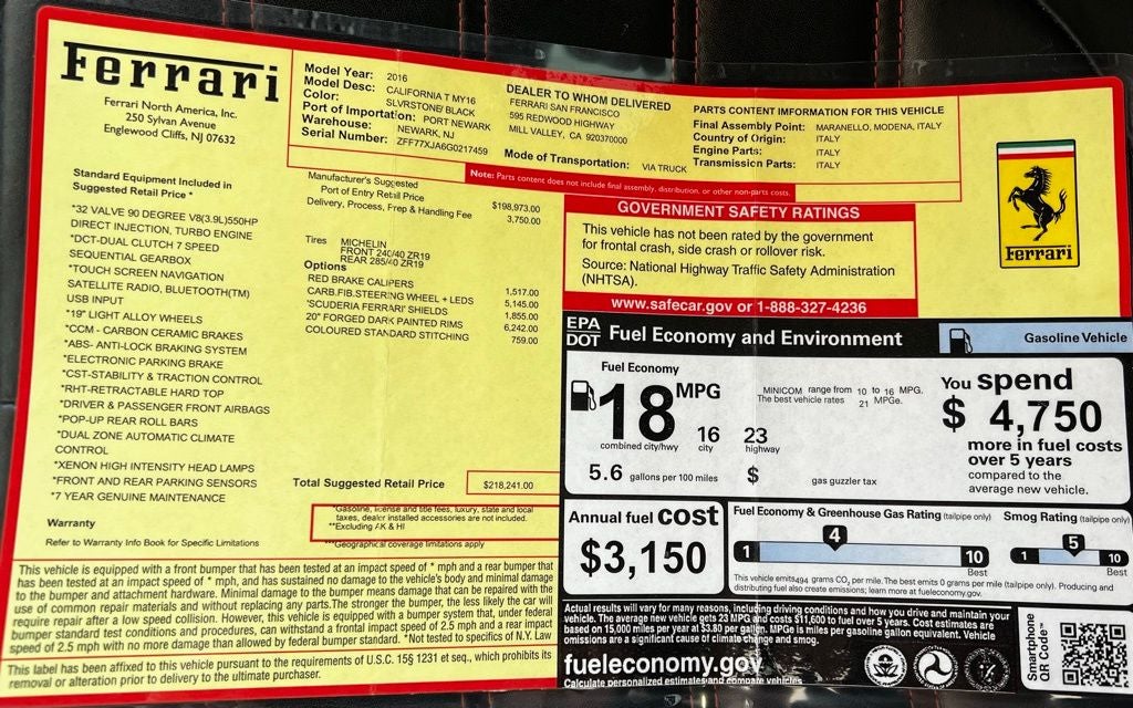 2016 Ferrari California T