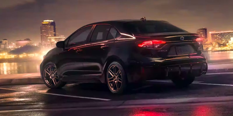 A 2024 Toyota Corolla exhibiting performance as it rushes down the highway in Akron, OH