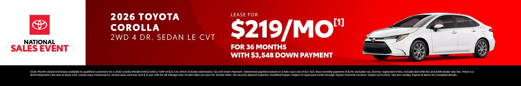 Corolla Offer