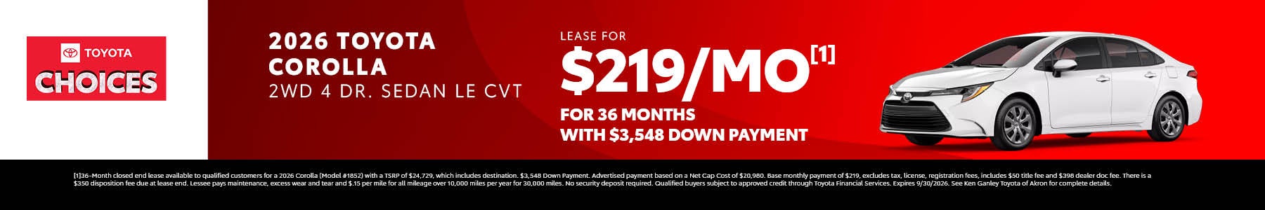 Corolla Offer